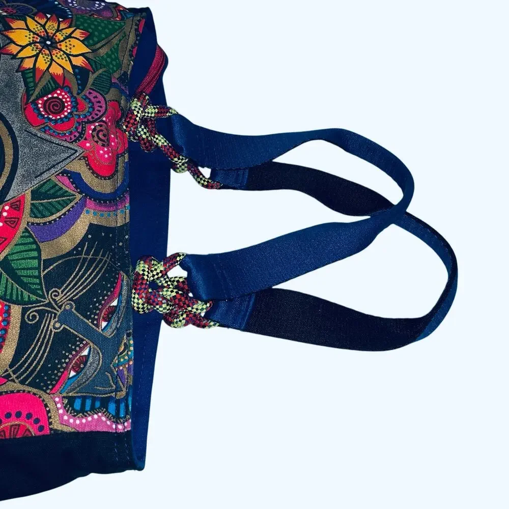 Laurel Burch Carlottas Cat Tote Companion Bag Outer Pockets